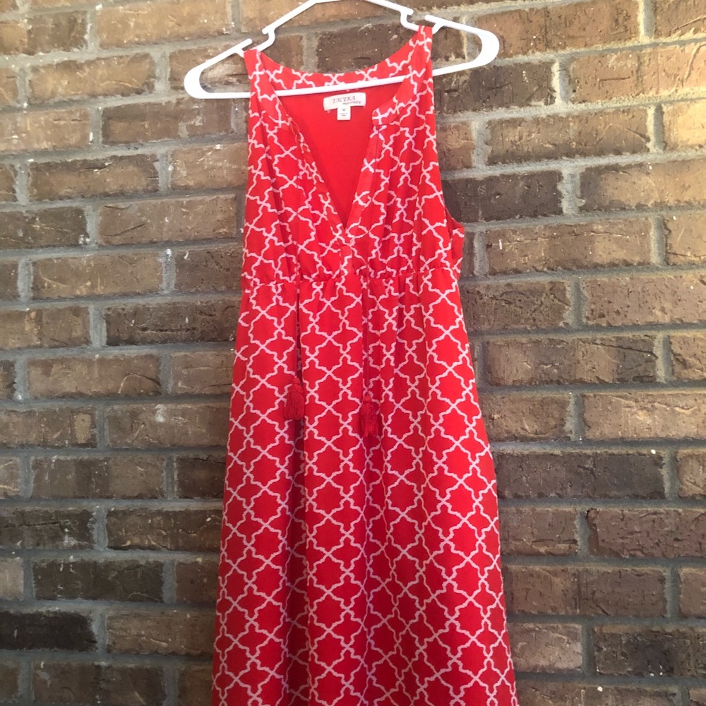 Red Dress with Tassels. Medium.